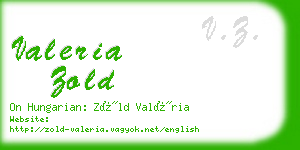 valeria zold business card